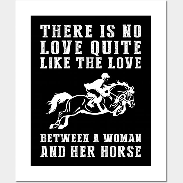 Equestrian Euphoria: Celebrate the Unbreakable Bond Between a Woman and Her Horse! Wall Art by MKGift